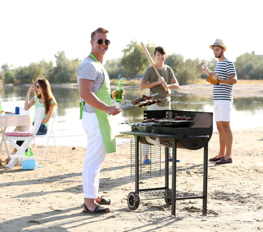 friends barbecuing