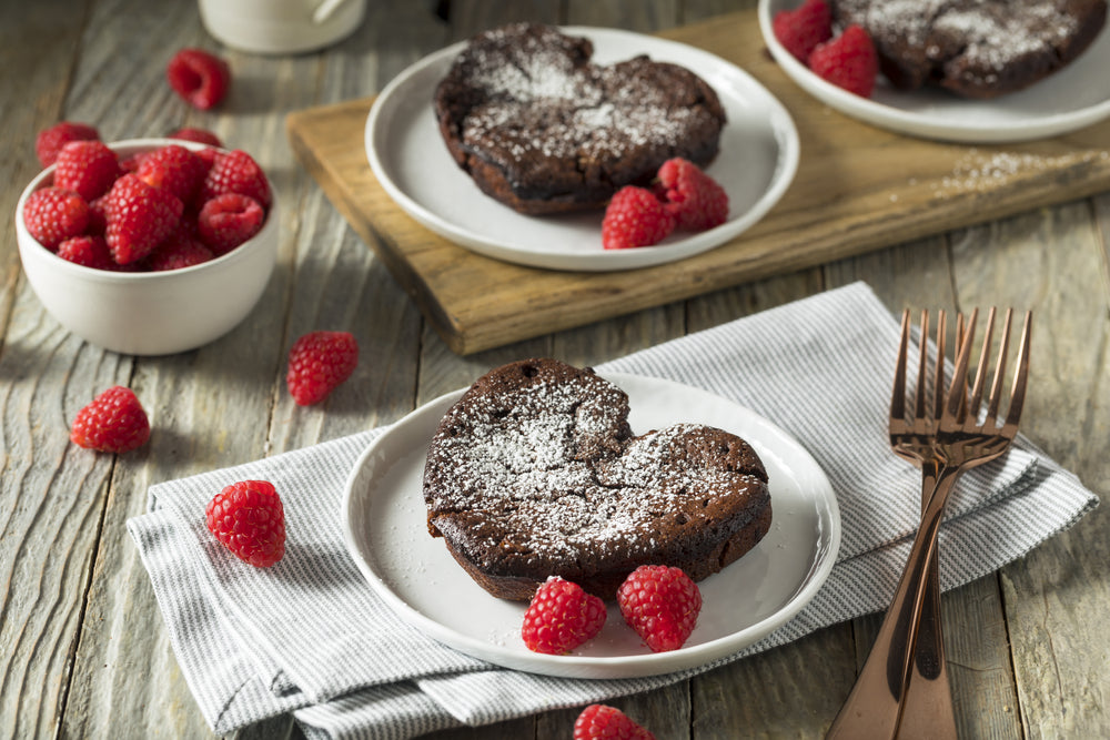 Sweet Chocolate Heart Lava Cake for Valentine's Day